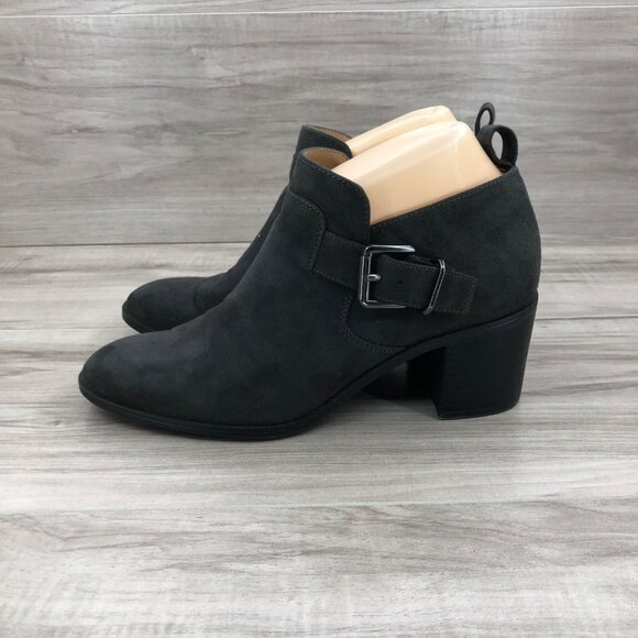 Franco Sarto Ankle Boots Women's 6.5 Halle II Gray Faux Suede Booties - Picture 1 of 12